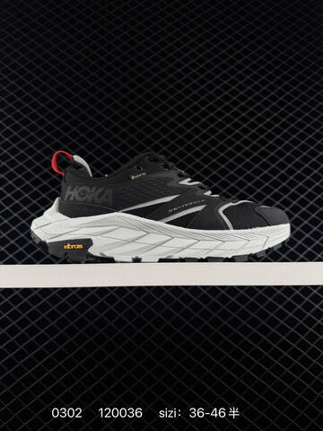 HOKA ONE ONE Anacapa Low GTX Black White Grey Red EU 36-46 Trail Shoe Trail Running Sneakers - Unisex (BS-86302)