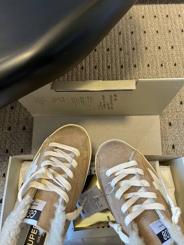 Golden Goose Super Star Sabot Shearling Beige White Cream EU 36 Sneaker - Women's (BS-87454)