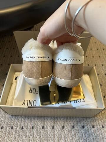Golden Goose Super Star Sabot Shearling Beige White Cream EU 36 Sneaker - Women's (BS-87454)