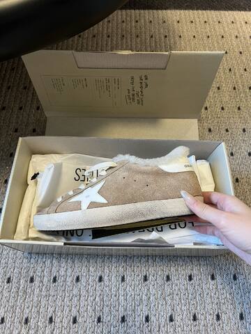 Golden Goose Super Star Sabot Shearling Beige White Cream EU 36 Sneaker - Women's (BS-87454)
