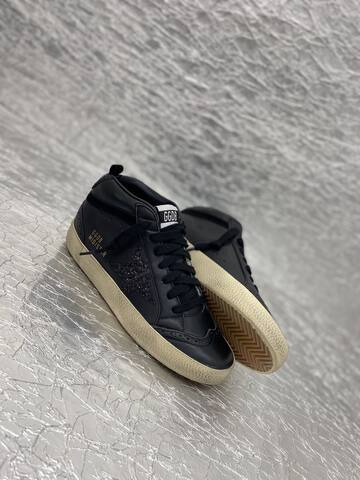 Golden Goose Mid Star black cream gold