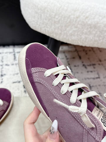 Golden Goose Super Star Purple Mauve Off White Silver EU 37 Skate Shoe - Women's (BS-87389)